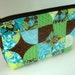 SALE 50% OFF Cosmetic Bag Large Padded Flat bottom Zipper Pouch - NEW Piccadilly Blue