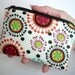 Little Zipper Pouch Coin Purse Gadget Case (Padded) - Rocket Fire Blooms