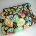 NEW ITEM--Large Pleated Wristlet Pouch---Sweet Forest