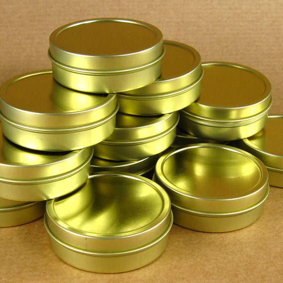 Download 2 Oz. Gold Round Metal Tins Set of 12 Containers / Ready to Yellowimages Mockups