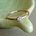 White Sapphire and 14k Gold Ring
