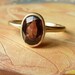 Oval Rose Cut Burgundy Sapphire Ring