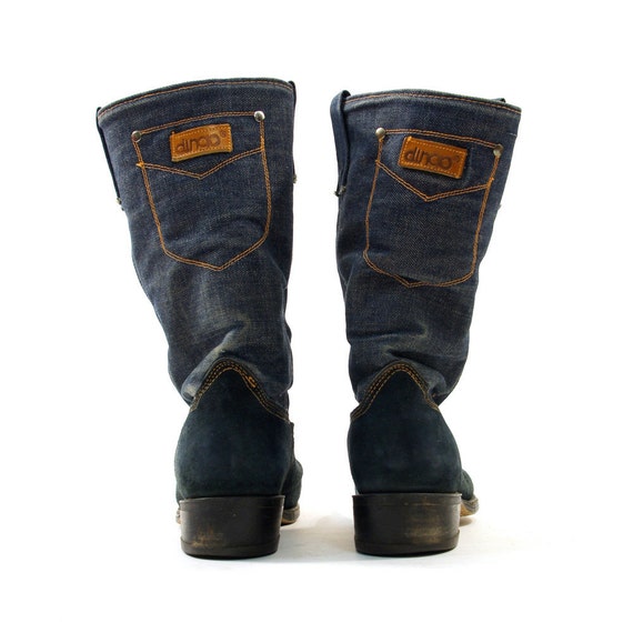denim cowboy boots