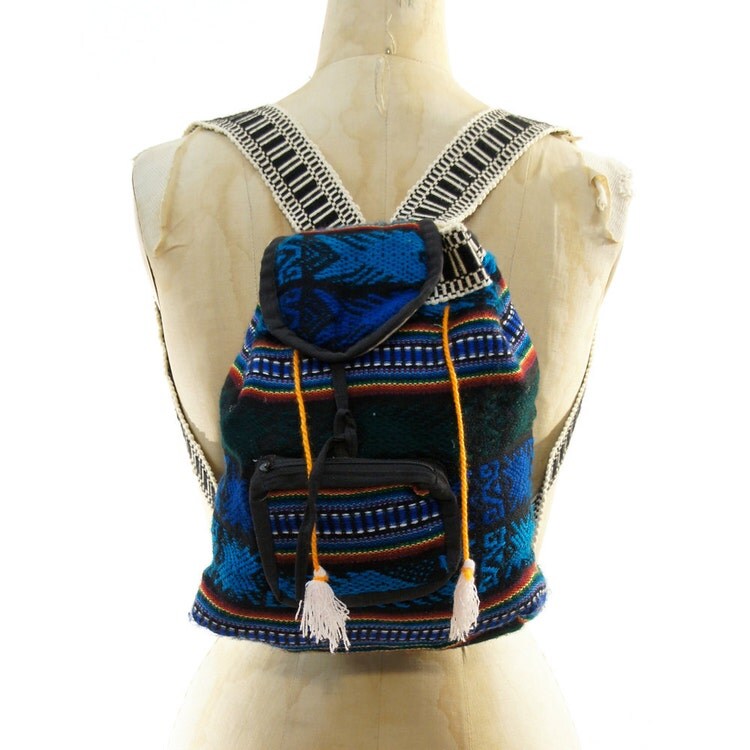 90s Guatemalan Fabric Mini Backpack by SpunkVintage on Etsy