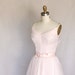 Ballet Pink Chiffon Full Skirt Vintage 1950s Party Dress