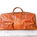 Brown Leather Travel Satchel Bag Large Vintage