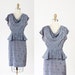Charcoal Dot Peplum Vintage Dress