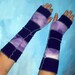 Purple Love Arm Warmers in Fleece