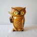 Vintage Owl Coffee Canister Ceramic Japan Kitsch