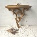 Vintage Syroco Wood Wall Shelf Fancy Gilt Sconce Leafy Scroll Hollywood Regency Shabby Cottage