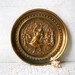 Gypsy Brass Wall Plaque, Bronzed, Dancing, Camp Scene