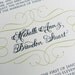 Preppy Navy and Lime green wedding invitations with custom calligraphy - sample