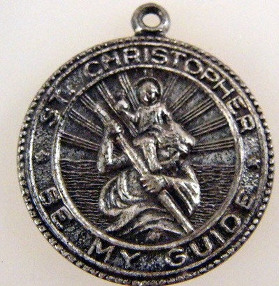 st-christopher-be-my-guide-vintage-big-medal-travel
