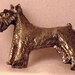 Schnauzer dog doggy Pin brooch pot metal