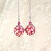 Fuchsia Artichoke Bead Earrings