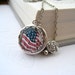 RESERVED Locket Necklace American Flag