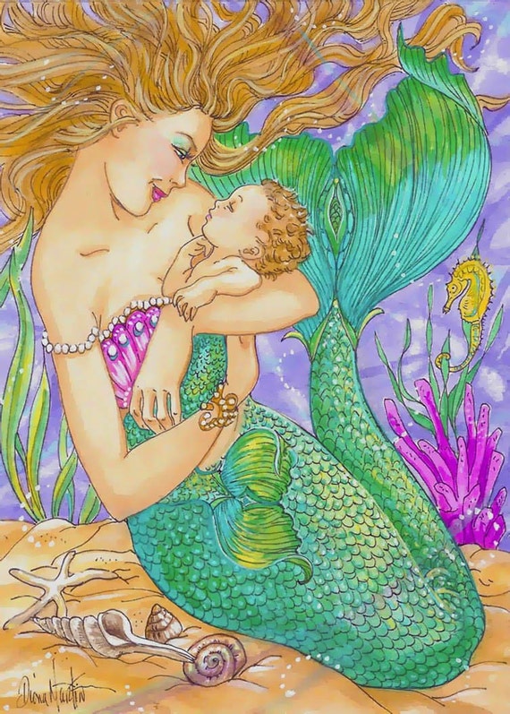 hug fun mermaid