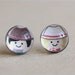 Cowboy and Cowgirl - Unique Handmade Petite Stud Earrings. Surgical Steel Earrings Post. Gift for teen girls