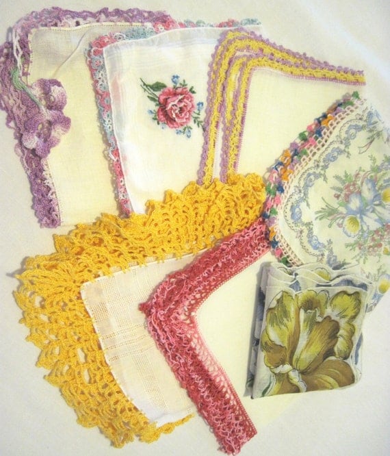 Collection of Vintage Ladies Hankies