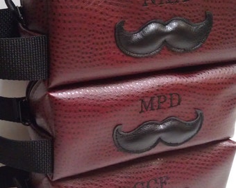 LARGER SIZED Personalized Mens Gift Handmade Burgundy Mustache ...