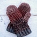 Crochet Mittens Warm Tweed Wood Brown Rust Teal Winter Accessories