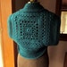 Ladies Shrug Granny Square Circle Sweater Spruce Green