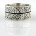WIDE Leaf Textured Fine Silver Ring ANY SIZE