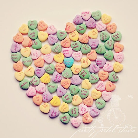 Skittles valentine Items similar to Fine Art Photograph, Sweetheart, Candy Hearts, Heart
