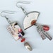 Secret Fan Earrings Chinese NU SHU Asymmetrical Lisa See coral