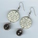 Vice and Virtue Earrings Recycled Paper Roget's Thesaurus typewriter key