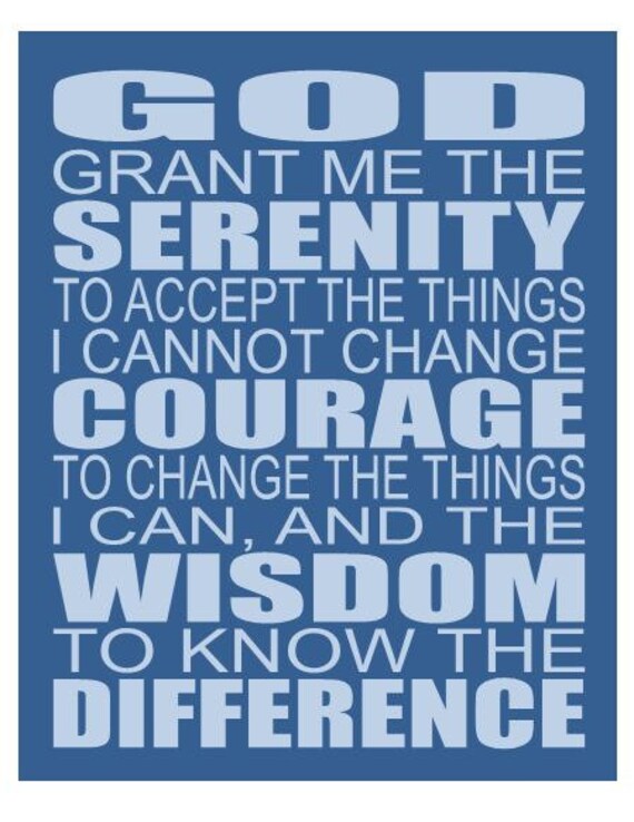 items similar to serenity prayer any color contemporary art print 8 x