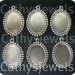 Cameo Jewelry Settings Beaded Edge Ant.Silver 18x13