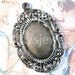 Three Pieces of 25X18 Fancy Vintage Finish Cameo Cabochon Settings
