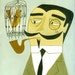 Count Abernathy was an avid bird watcher. Print by Matte Stephens.