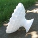 Milk Glass Pedestal Bowl in Thumb Print