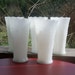 Set of 5 Milk Glass Tear Drop Vases