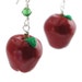 Red apple earrings