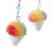 Rainbow snow cone earrings