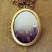 NYC Art Locket - Manhattan Skyline in the Fog - Oval Grande Edition