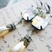 Cyber Monday, Black Friday SALE Be Happy. shabby chic, antique, bridal. assemblage jewelry by SacredCake on Etsy gift box