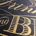 Eat Drink Be Married LETTERPRESS Print - GOLD on BLACK