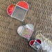 Valentine Glass Hearts, Three Chained Hearts Stained Glass Suncatcher
