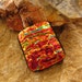 Dichroic Fused Glass Jewelry, Fused Glass Pendant, - Copper Luster