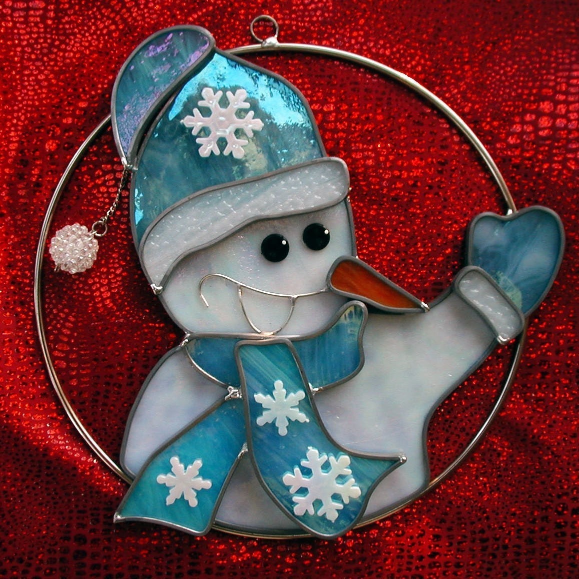 Christmas Stained Glass Snowman Stained Glass Christmas