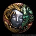 The Greenman Wispers into her Ear Metalic Goddess Face Cameo Cab CABOCHON