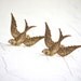 Gold Swallow Bird Cuff Links - Taking Flight