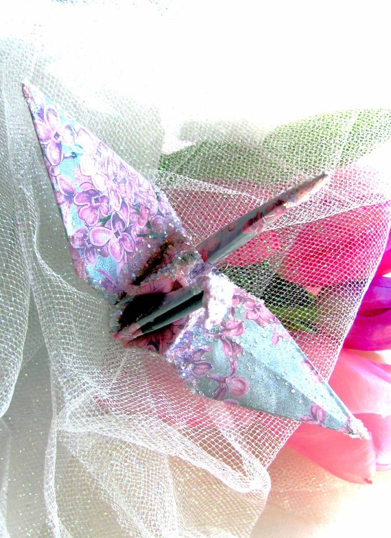 wedding flowers origami uk Peace Origami Topper Lilac Party Christmas Crane Wedding Cake Favor