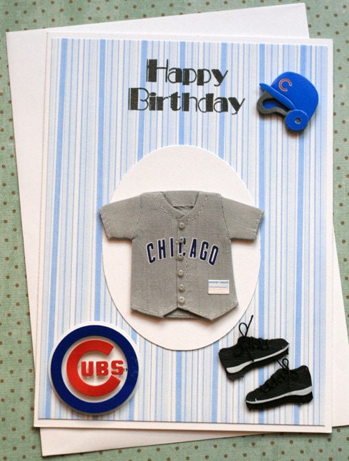 Chicago Cubs Birthday Greeting Card
