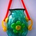 Hand Blown Art Glass Hanging Window/Wall Vase by Rebecca Zhukov