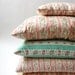 Set of 5 vintage Ticking Feather and Down Pillows . Farm Cottage Chic
